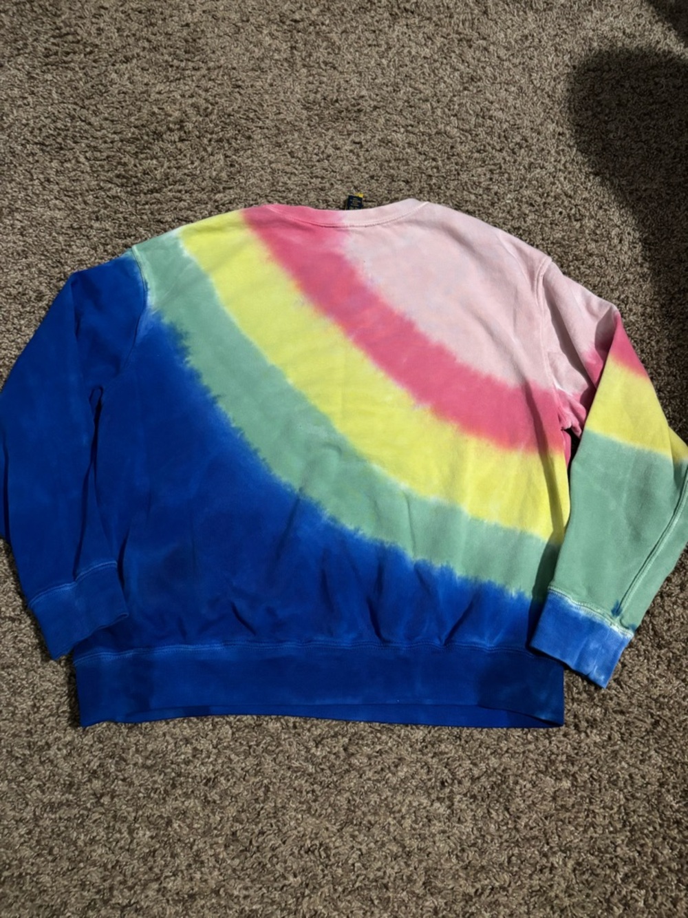 Girl’s Polo by Ralph Lauren Tie-Dye Crewneck Sweatshirt. Fun rainbow colors! - Picture 2 of 3